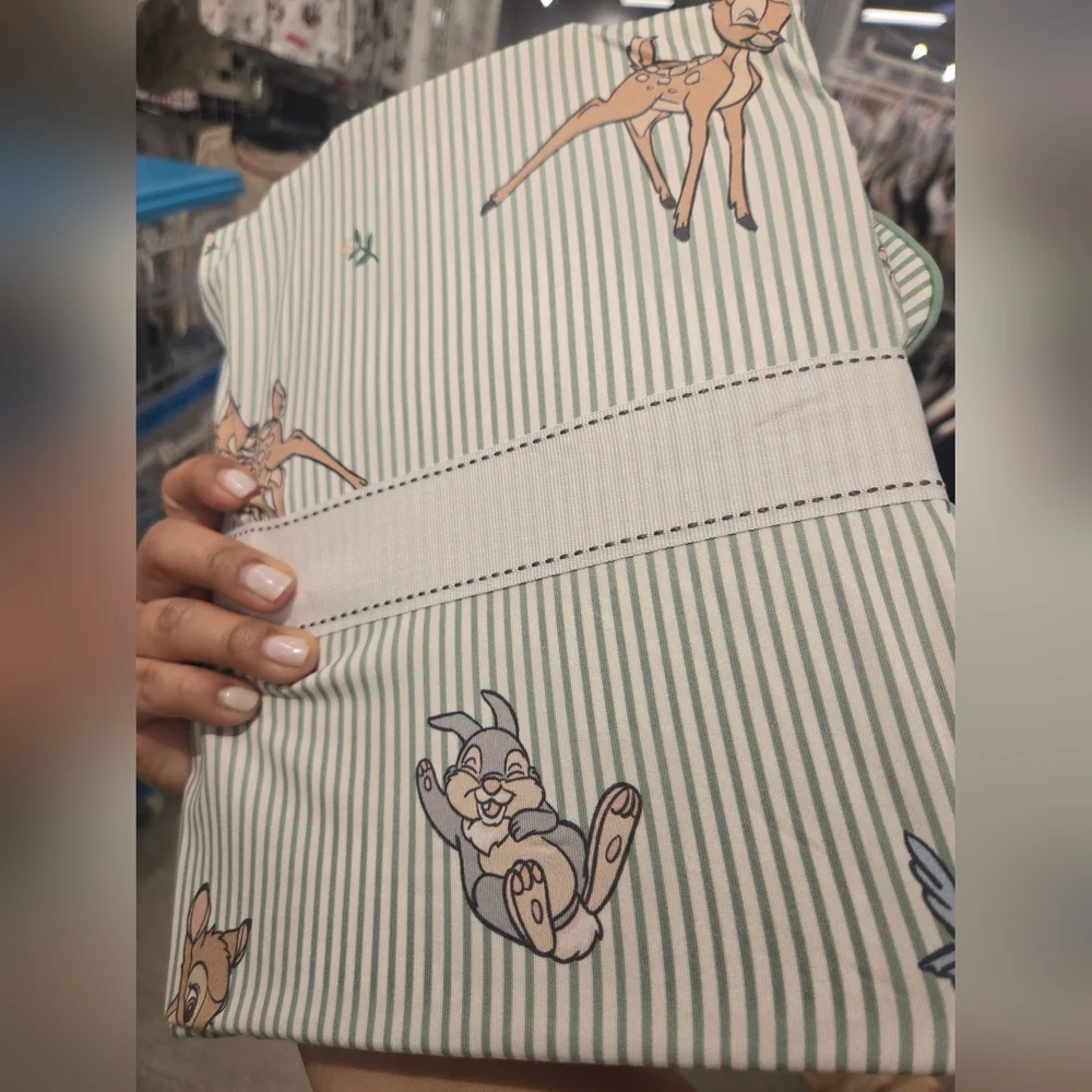 Disney’s Bambi Striped Boyfriend Pajamas button-up Set, Green. Primark - Picture 8 of 10
